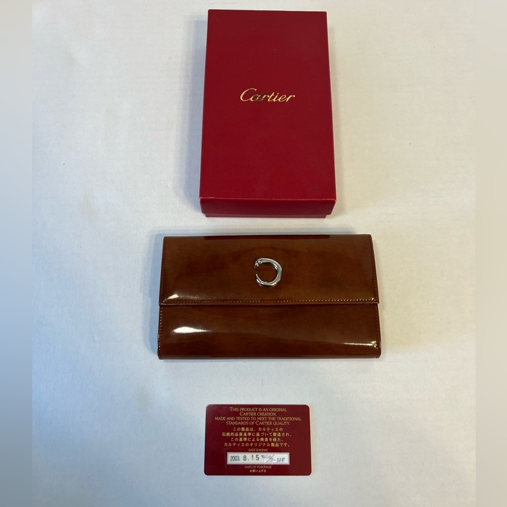 Cartier panther long wallet with box and COA card - Picture 14 of 16